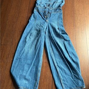 Bluivy Denim Wide-Leg Overalls